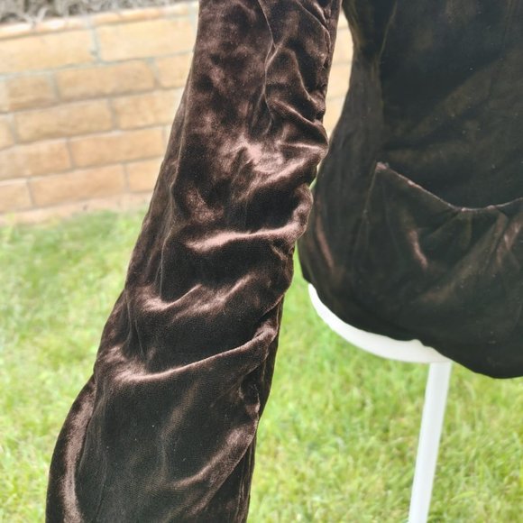 NWT Theory Women's Havel Princess Brown Velvet Blazer Jacket Size 4 - Picture 6 of 9